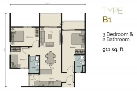 floor plan type b1